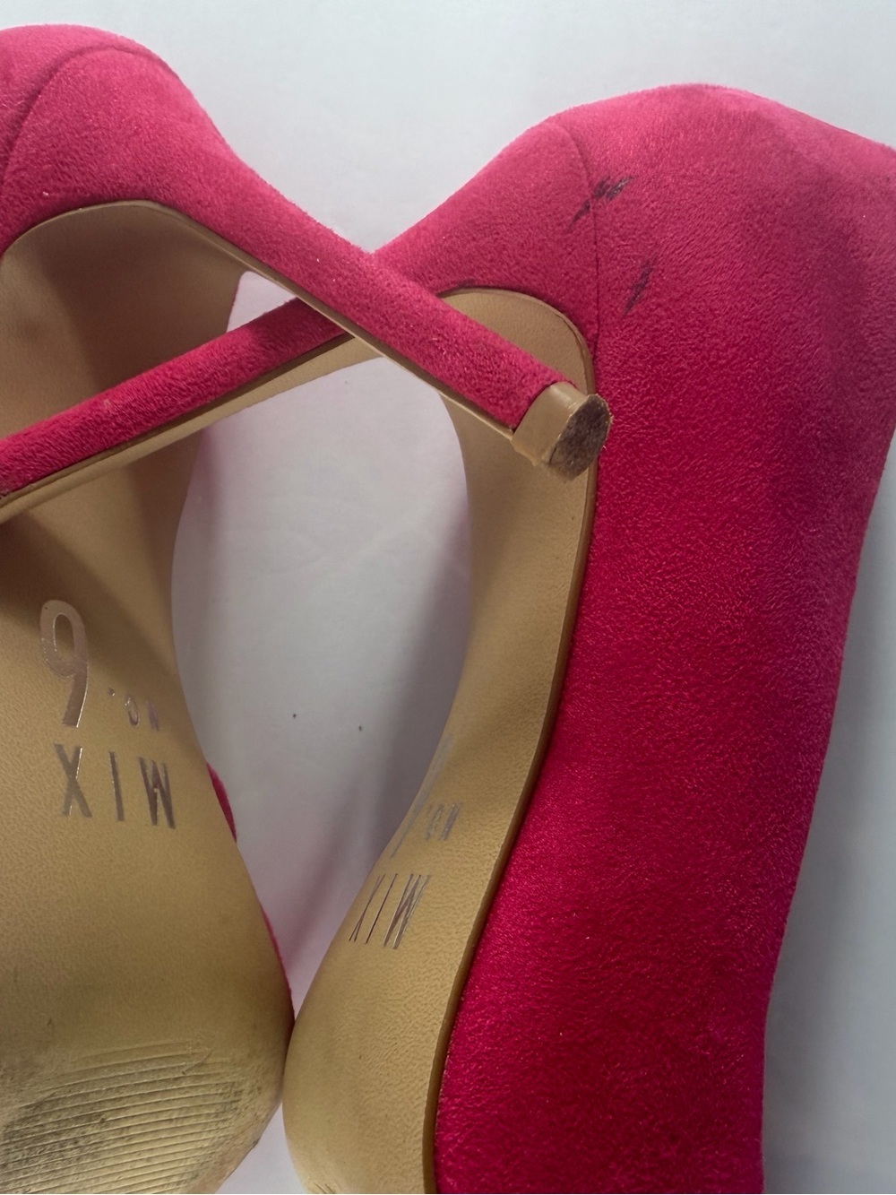 Mix No. 6 Fuchsia Faux Suede Pointed-Toe Pumps – Size 6.5M - Picture 6 of 10